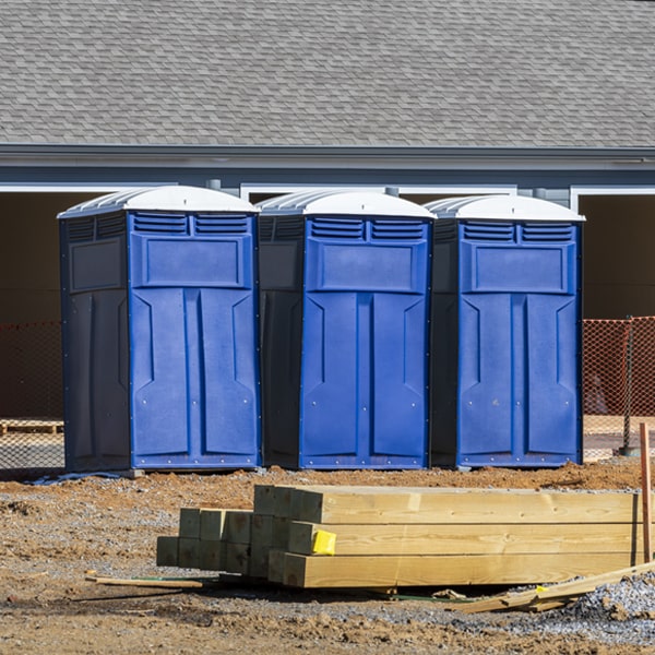 how often are the portable restrooms cleaned and serviced during a rental period in Fairview Kentucky